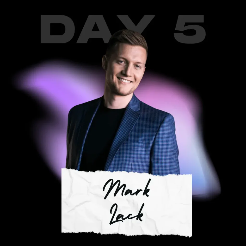 A promotional image for "Day 5" of "Master Your Money" featuring Mark Lack.